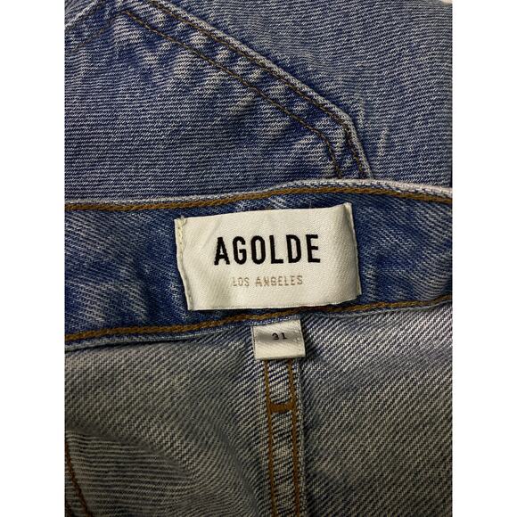 Agolde '90s' Blue Crop Denim Jeans Size 31 - Picture 4 of 5